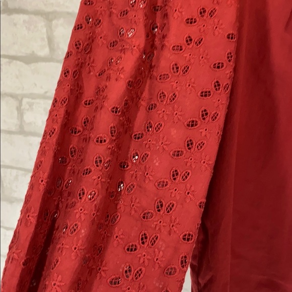 Madewell pierced eyelet ruffle blouse size Small - Picture 5 of 14